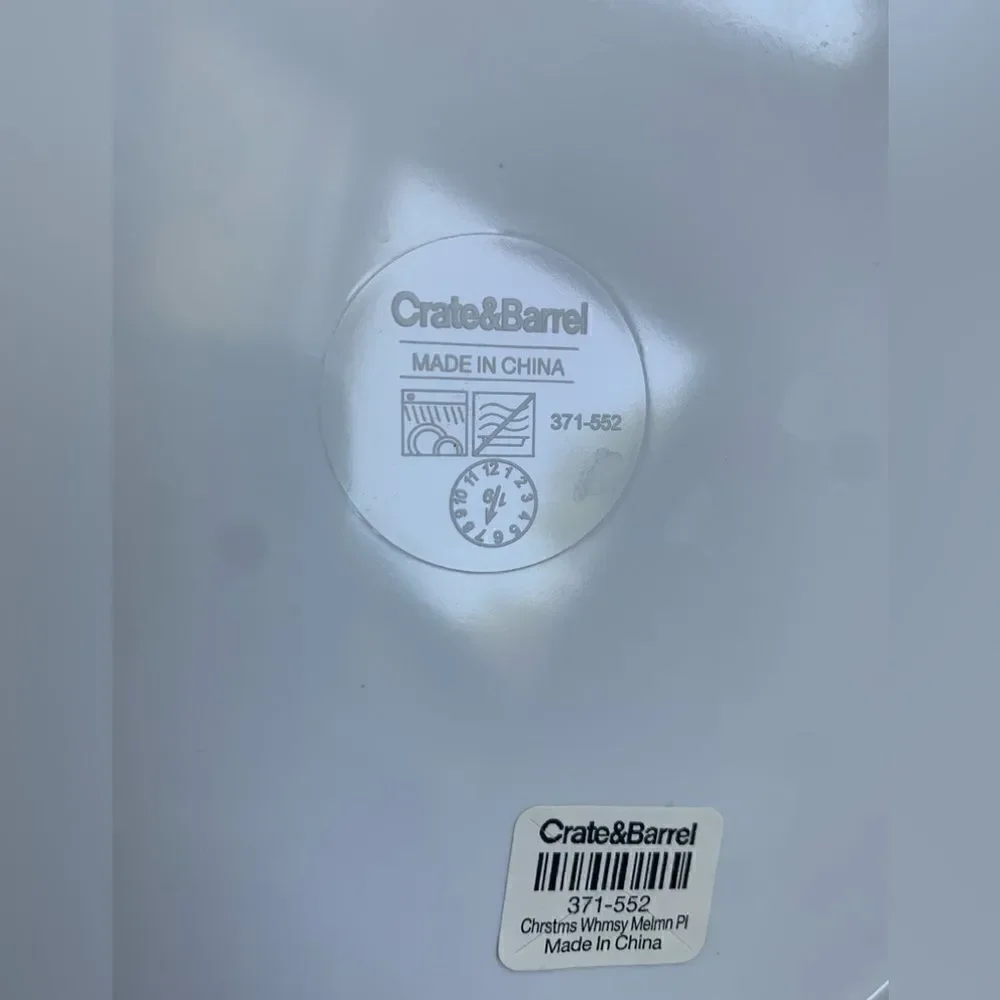 Crate and Barrel Holiday Plates